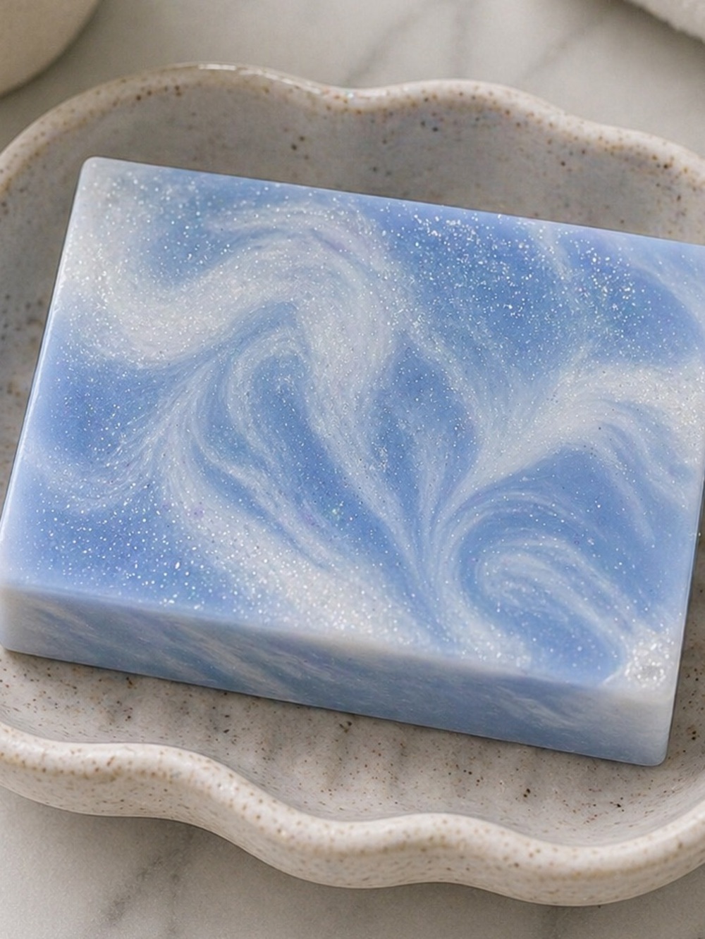 Musk shimmer soap handmade goat milk & oatmeal butter 2x3in 6oz - Picture 2 of 2